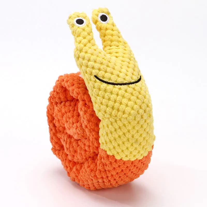 image-Han Hanle Plush Snail Dog Toy - Sound & Sniffing