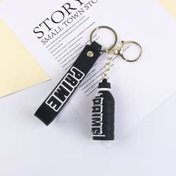 image-Cartoon Letter Keychain - Yellow PVC Doll Pendant