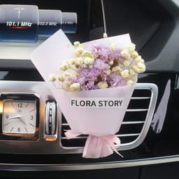 image-Aromatherapy Clip Bouquet - Beige Hydrangea Car Fragrance Decor