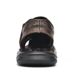 image-Tuttle Men's Sandals - Black Leather Cork Size 48