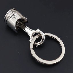 image-Creative Metal Car Key Chain - Turbo Gear Design