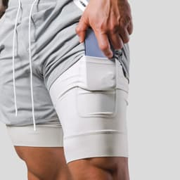 image-Summer LYFT new men's sports and leisure shorts double-layer fake two-piece basketball fitness perspiration quick-drying shorts