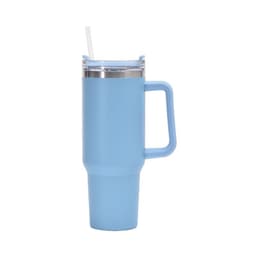 image-Qihao 40oz Stainless Steel Vacuum Insulated Car Cup - Dark Blue, 30oz Capacity