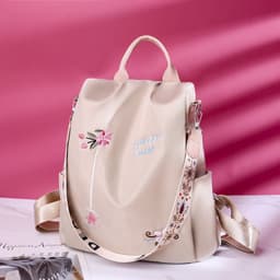 image-Ethnic style 3D embroidered backpack women's