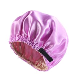 image-Satin Shower Cap - Deep Purple, Elastic, Unisex, One Size, Popular in Europe and America