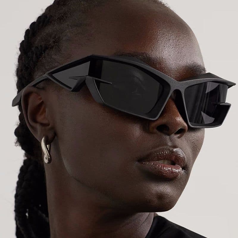 image-Exaggerated futuristic technology Y2K sunglasses 2023 new European and American catwalk sunglasses cross-border heterosexual sunglasses