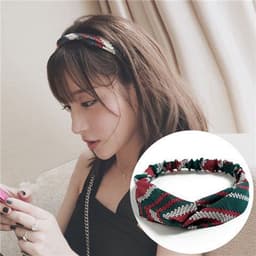image-Korean spring and summer cross elastic headband chiffon silk headband ladies headband hair accessories sports face wash headwear wholesale
