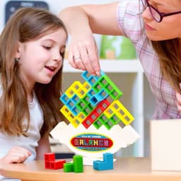 image-Douyin Jenga Toy - Wooden Swing Tabletop Game for Kids Ages 2+