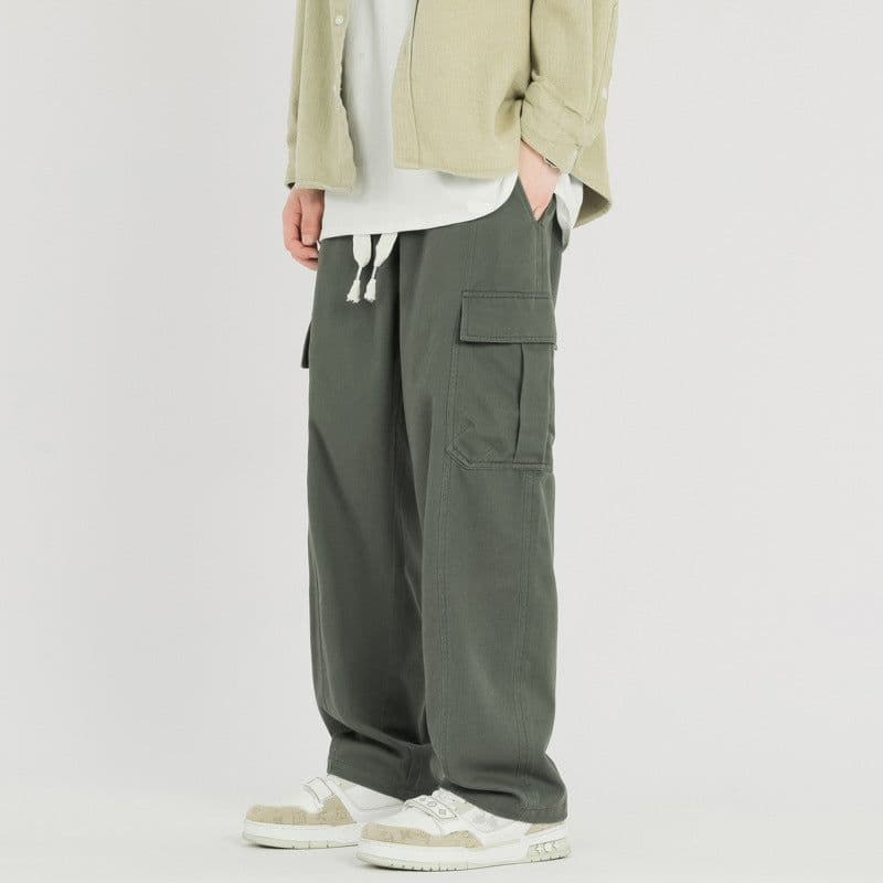 image-Men's Cotton Cargo Pants Army Green 2XL