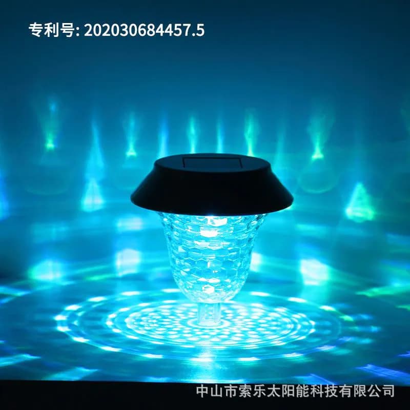 image-Solar water drop lawn light floodlight color light park garden greening ground plug light wholesale