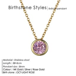image-JUJIE Rhinestone Necklace - Rose Gold Geometric