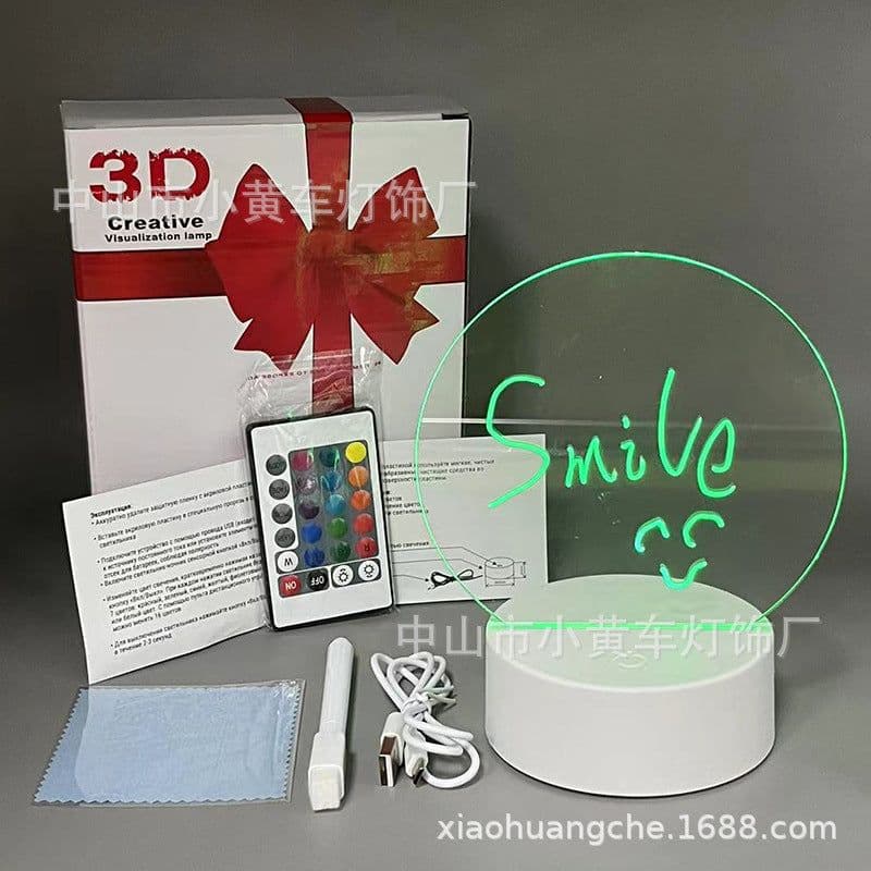 image-16-Color Remote USB 3D Night Light Erasable Graffiti Board Lamp 12*15