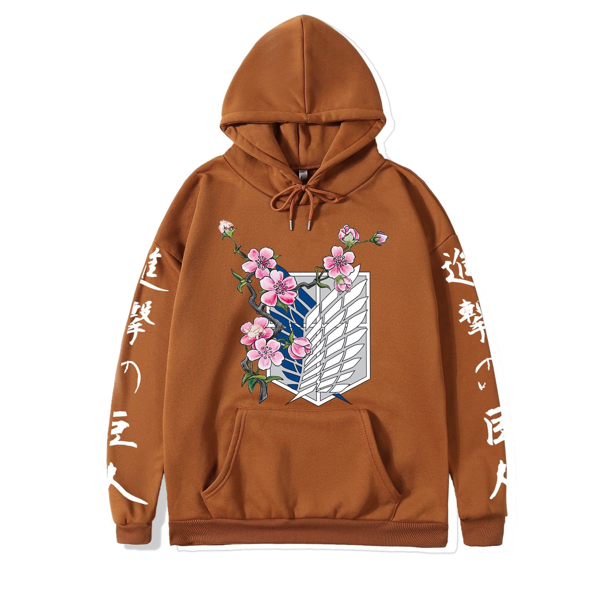image-2021 couples wear autumn and winter new popular anime attack giant series illustration loose casual hooded sweater women
