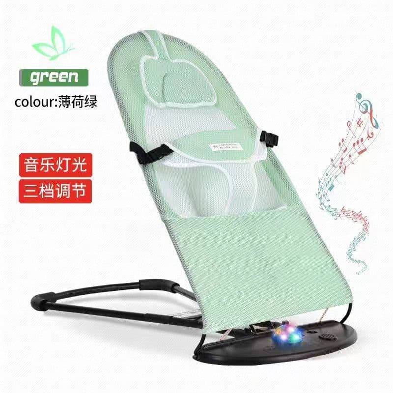image-Cherry Purple Baby Rocking Chair - Green 6-12M