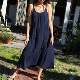 image-Casual Solid Color Cotton Skirt - Purple, One Size Fits All