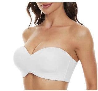 image-Cross-border foreign trade European and American underwear seamless invisible bra detachable gathered thin with steel ring large size tube top wholesale