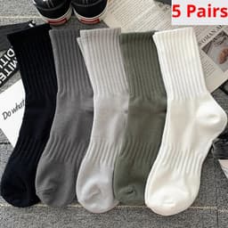 image-Men's Ankle Socks - Breathable Cotton Sports Socks