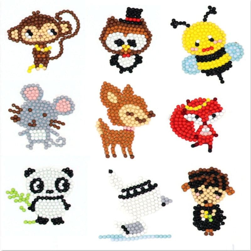 image-Douyin Rabbit Year Puzzle Sticker - DIY Crystal Diamond Fridge Decal - Cartoon Style