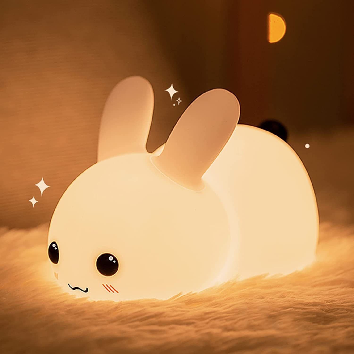 image-Toaster Night Light LED Lamp - Yellow Battery Powered