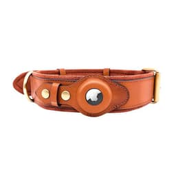 image-Dog Collar with AirTag Holder - Leather Apple Tracking