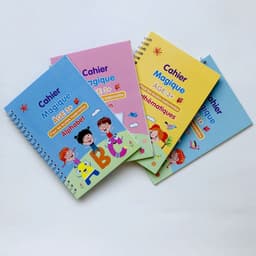 image-Cross-border e-commerce French copybook children's hard pen groove word sticker magic can be eliminated practice copybook control pen training