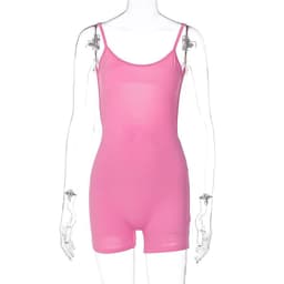 image-European and American style women's clothing wholesale 2023 spring new U-neck sling slimming slim American sports street jumpsuit