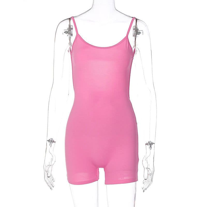 image-European and American style women's clothing wholesale 2023 spring new U-neck sling slimming slim American sports street jumpsuit