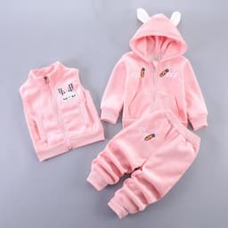 image-Children's clothing 2023 spring new children's clothing baby three-piece suit girls spring clothes spring boys suits