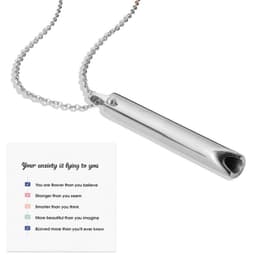 image-Xinghe Titanium Steel Geometric Necklace Black
