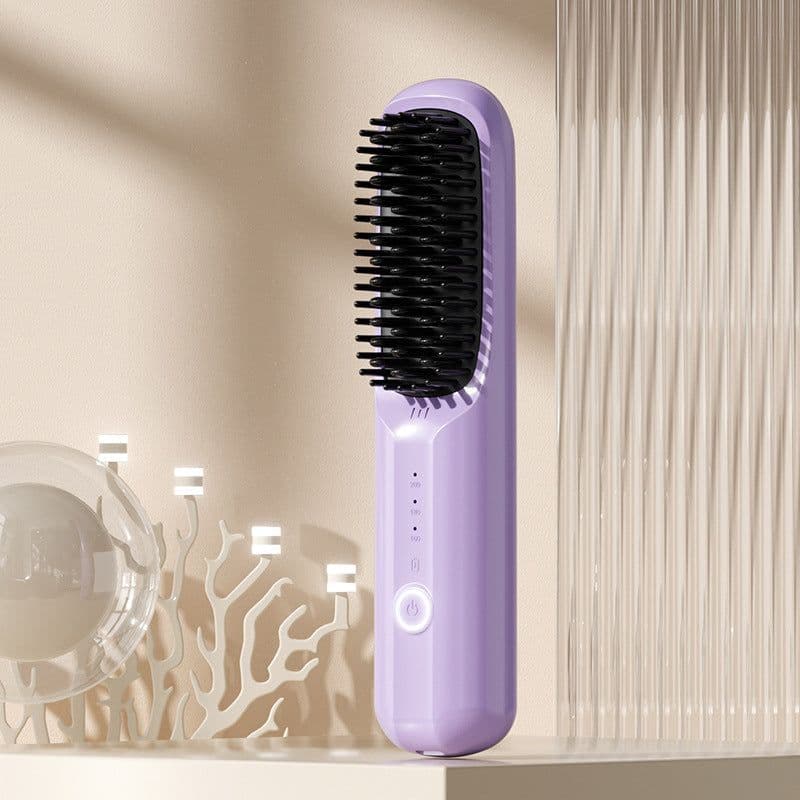 image-Xuandeli S7 Wireless Hair Straightener Comb - Ceramic LCD