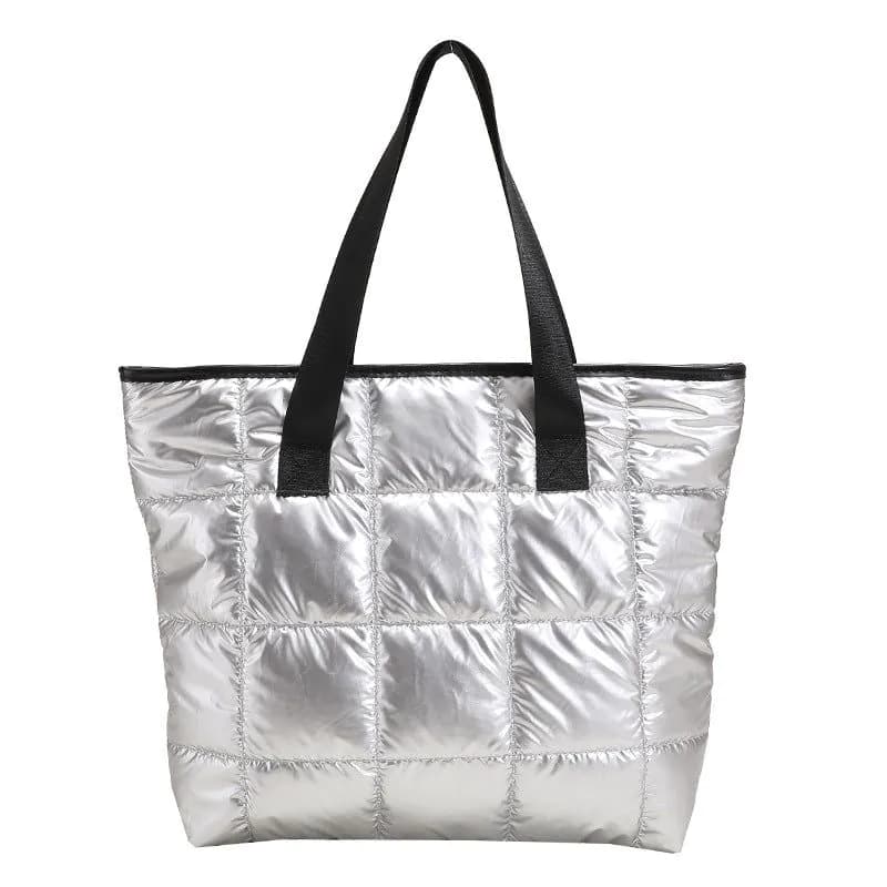 image-Foreign trade 2022 autumn and winter new bags women's fashion all-match space cotton clothing bag large-capacity shoulder bag tote bag tide