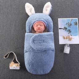 image-Newborn Sleeping Bag Quilt Dual Use For Autumn Winter Anti Startle Swaddle
