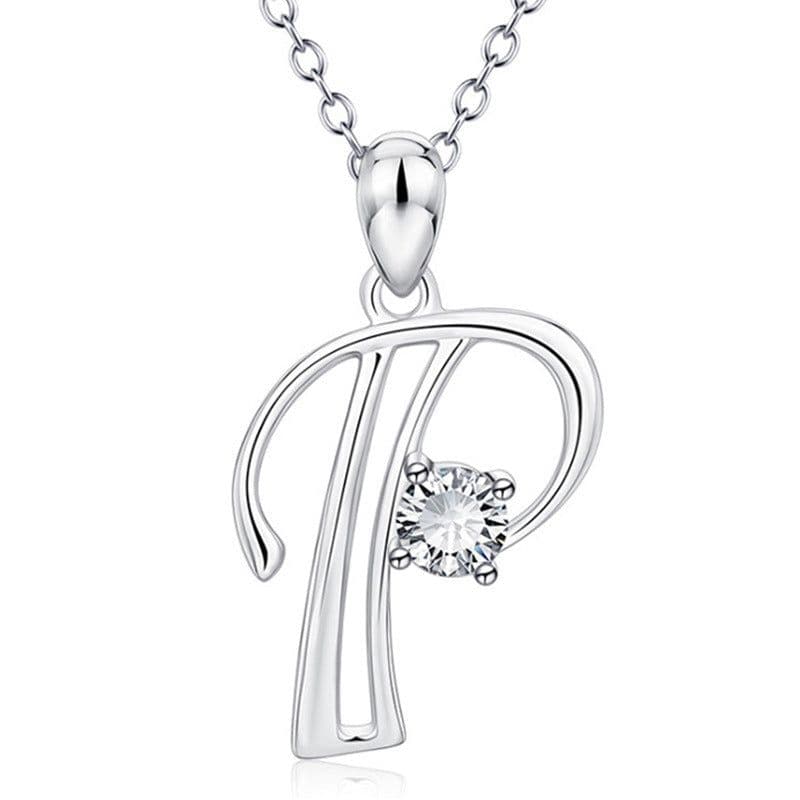 image-Baoshina Alphabet Diamond Pendant Necklace 26 Letters Jewelry Crossborder Supply