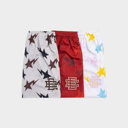 image-Casual Men's Fitness Shorts - Claret Geometric Breathable (63 characters)