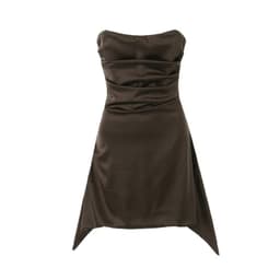image-Black Strapless Tube Top Dress Short Skirt L