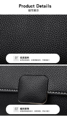 image-Genuine Leather Shoulder Bag - Brown Square