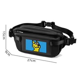 image-Trendy brand LED light-emitting advertising bag Bluetooth DIY functional crossbody bag men's trendy cool design sports chest bag