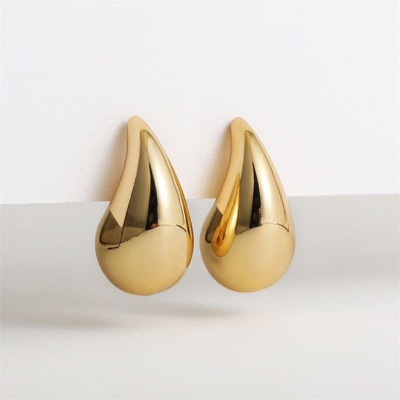 image-Metal Drop Earrings - Retro Design Women's Fashion