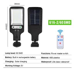 image-Wilder Solar LED Street Lamp - Remote Control