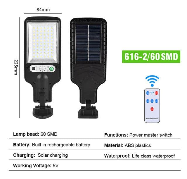 image-Wilder Solar LED Street Lamp - Remote Control