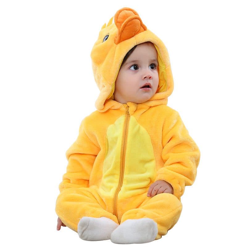 image-MICHLEY Baby Jumpsuit Hooded Flannel - Tiger 70cm