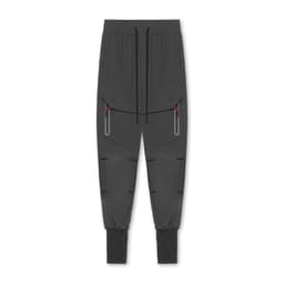 image-Men's Black Casual Sports Pants - Spring/Autumn