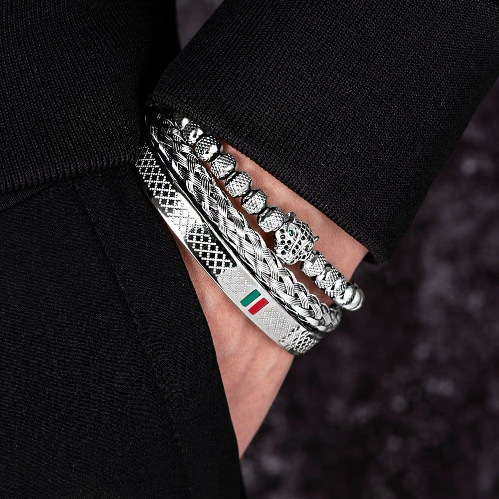 image-Morooki Stainless Steel Bracelet Set - Gold