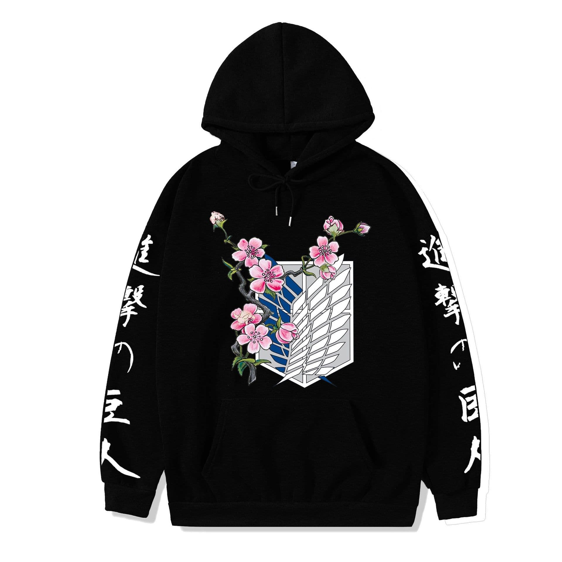 image-2021 couples wear autumn and winter new popular anime attack giant series illustration loose casual hooded sweater women