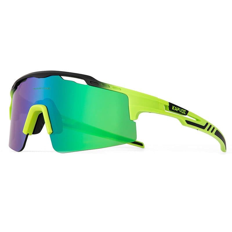 image-Kapvoe Polarized Cycling Glasses - Green Frame