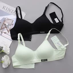 image-Girls Gather Bra Wireless Thin Cup - Light Grey 38/85AB