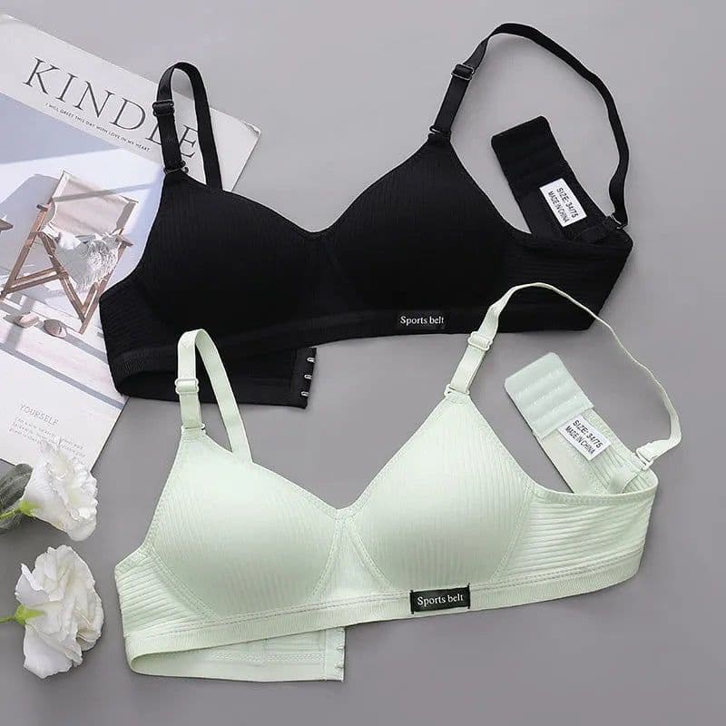 image-Girls Gather Bra Wireless Thin Cup - Light Grey 38/85AB