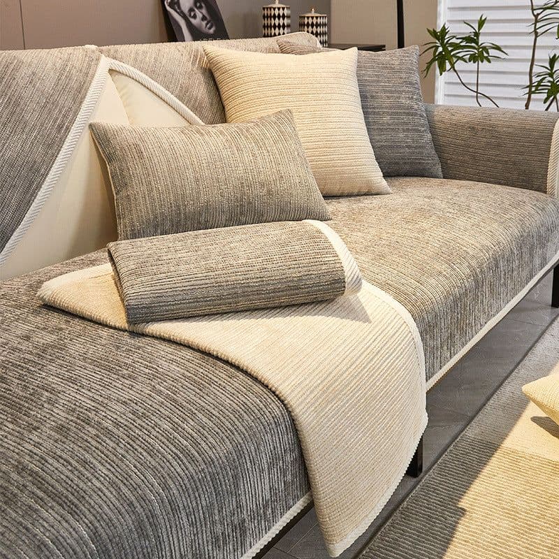 image-Hongyuan Fashion Chenille Sofa Cushion, Green, Universal Cover