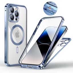 image-iPhone 15 Pro MagSafe Metal Phone Case - Black Buckle Magnetic Snap
