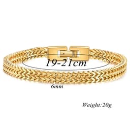 image-Trendy Hip-Hop RapHap Steel Snake Chain Bracelet - Titanium Steel